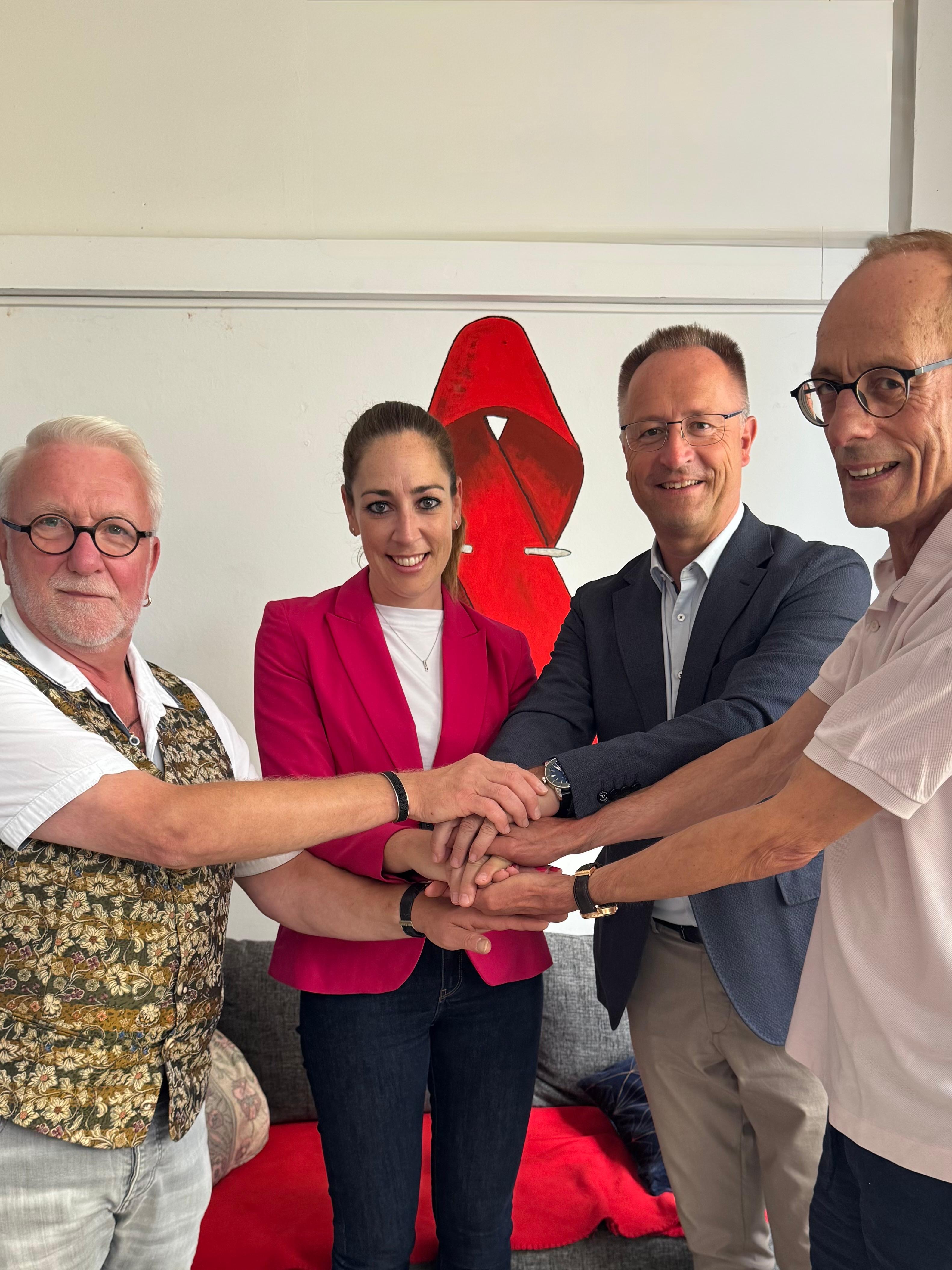 v.l.n.r. Michael Radtke, Isabelle Hemsley, Heiko Kasseckert, Burkhard Huwe